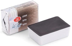 Akwarela Białe Noce Kostka - Sepia