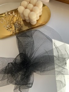 Rękaw do zdjęć czarny brokat