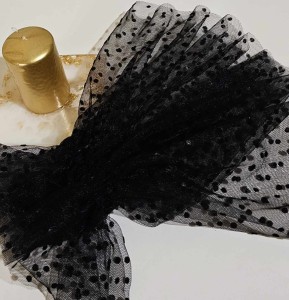 Rękaw do zdjęć czarny kropka mała