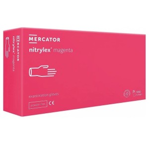 Rękawiczki NITRYLEX magenta M 100szt  