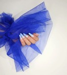 Rękaw do zdjęć kobaltowy tiul