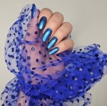 Rękaw do zdjęć kropka mała kobalt