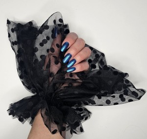 Rękaw do zdjęć kropka średnia czarny