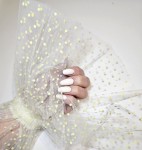 Rękaw do zdjęć biały ,żółta kropka