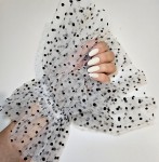 Rękaw do zdjęć biały, czarna kropka 