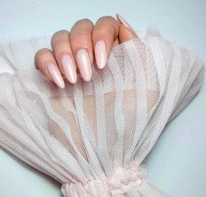 Rękaw do zdjęć tiul różowy w paski