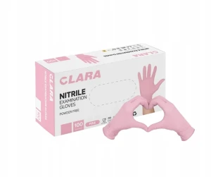 Rękawiczki Clara Pink M 100szt  