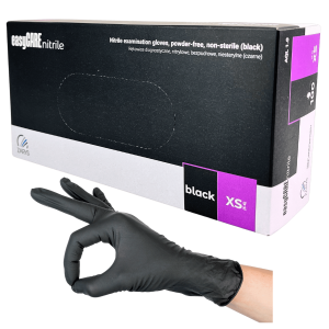 Rękawiczki Zarys Black XS 100szt 